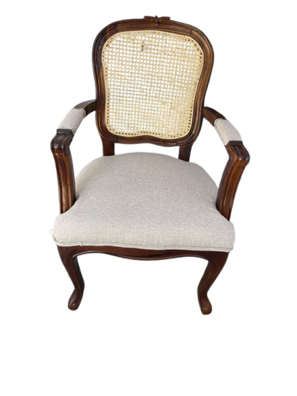Vintage Wooden Armchair with Cane Backrest Vintage Wooden Armchair with Cane Backrest