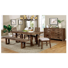 Supplier Gray Barn Whiskey Rose Natural Tone Plank-style Dining Table With Chair