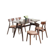 Supplier Modern wood dinning table and chairs set dining room furniture