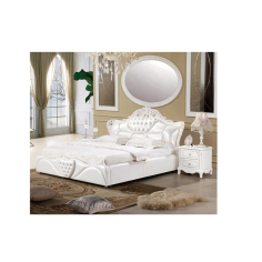 Menufacture Luxury Royal French Baroque Rococo Style King Queen Size Cream White