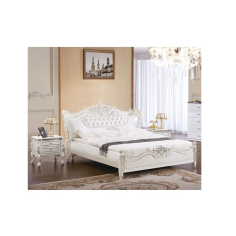 Menufacture Baroque Rococo Style King Queen Size Cream White Royal French Luxury