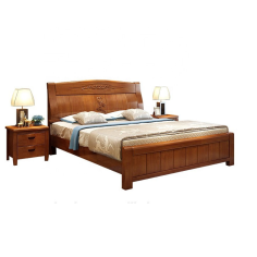 Supplier Hot Sell Latest Design Solid Wood King Size Double Bed design