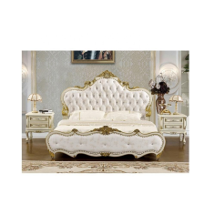 Supplier Modern Luxury Royal French Baroque Rococo Style King Queen Size Cream