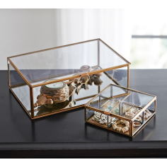 Wholesale Hot selling New design Jewelry Storage Glass Box