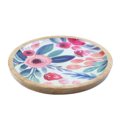 Wholesaler of Food safe Enameled Wooden Charger Plate