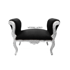 Wholesale Asian Black Colored Metal Wedding Couch Heavy Duty Long Furniture