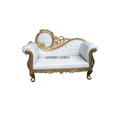 Wholesale Royal Look Metal Wedding Couch Two Sitter With Gold Plated Furniture