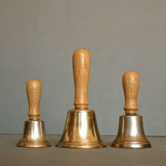 Wholesale Brass Hand Bells With Wooden Handle For School