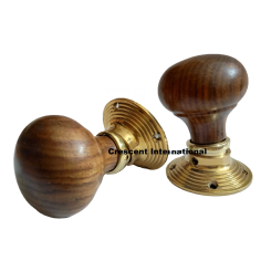 Wholesaler  Rosewood Wooden door knob Brass finish