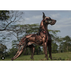 Great Dane Metal Sculpture Design