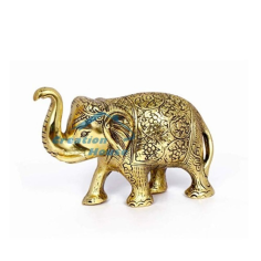 Metal Elephant Sculpture Figurine for Home Mekar