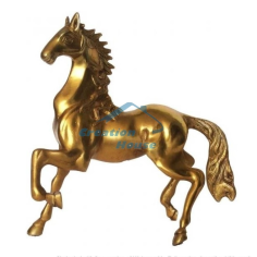 Metal Aluminium Golden Horse Sculpture Maker