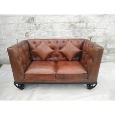 WHOLESALER OF CHESTERFIELD TWO SEATS SOFA ON WHEELS