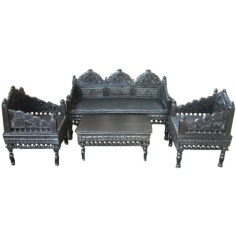 Wholesaler of FINE CARVED SOFA SET OF 4 PIECES POLISH WORK