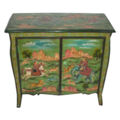 Wholesaler of INDIAN STYLE DESIGNER HUNTING PAINTED SIDEBOARD