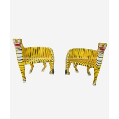 Wholesale of  Hand Painted Pair Of Tiger Chairs