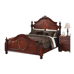 Wholesale of Dark Cherry Finish Queen Size Bed Frame