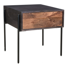 Wholesale of bedroom night stand table with metal leg with 1 drawer storage