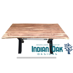 Wooden dining table log slab dining table  supplier