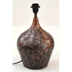 Table Lamp With Antique Copper Base And Black Holder Exporter