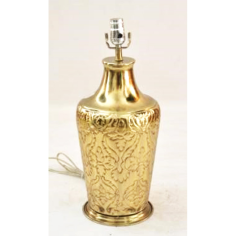 Table Lamp With Golden Finishing Base And Bright Silver Holder Exporter