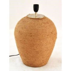 Table Lamp With Jute Base With Black Holder Exporter