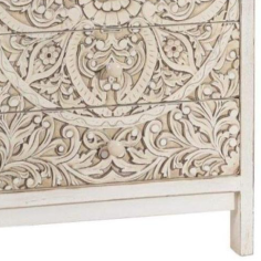 WHOLESALE Solid Wood Carved Chest Of 5 Drawer