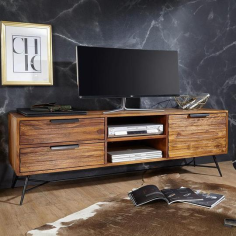 WHOLESALE  Wooden Tv Stand with Metal Leg