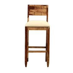 WHOLESALE acacia wood dark brown bar chair