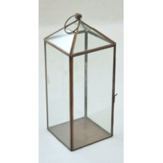 Terrarium With Antique Copper Rectangular Triangle Design Exporter