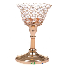 GOLD PLATED CRYSTAL CANDLE HOLDER FOR HOME DECORATION EXPORTER