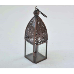 Terrarium With Antique Copper  Finishing Moroccan Lantern Design Exporter