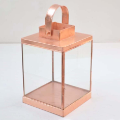 Terrarium With Copper Square Design And Round Swivel Exporter