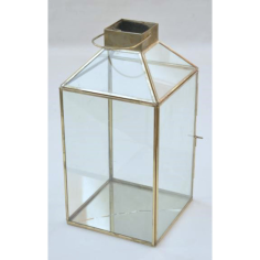 Terrarium With Gold Finishing Moroccan Lantern Design Exporter