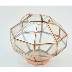 Terrarium With Copper Finishing Large Size  Exporter