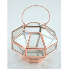 Terrarium With Copper with Octagonal Design  Exporter