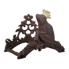 Cast Iron Hose Holder With Antique Brown Color With Frog Design  Exporter