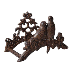 Cast Iron Hose Holder With Brown Color And Birds Design With Good Exporter