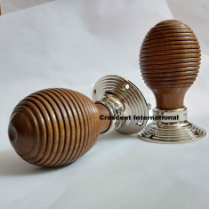 Antique Rosewood Beehive Door Knobs | Ebonised Wooden Door Handles Manufacturer