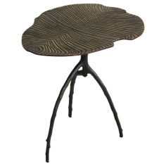 Wholesale Aluminum Cast Copper Patinated Side Table For Luxury Decor