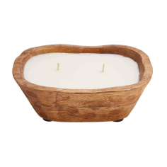 Handmade Candle Wooden Bowl For Christmas Decor Exporter