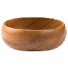 Homes & Gardens Acacia Wood Round Small Serving Bowl Exporter