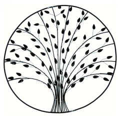 Wall Art With Tree And Leaves Design With Round Shape Exporter