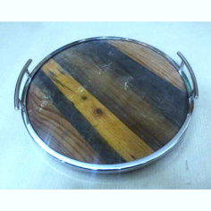 Serving Tray Made OF Stainless Steel & Glass Exporter