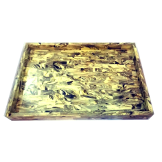 Serving Tray Made Of Wood With Tiger Print Finishing And Square Shape Exporter