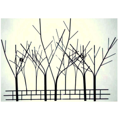 Wall Art With Tree Design & Square Shape With Black Color Finishing Exporter