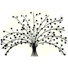 Wall Art With Small Round Design With Black Powder Coating Finishing Exporter