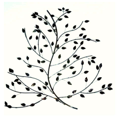 Wall Art With Black Powder Coating Finishing With Leaves Design Exporter