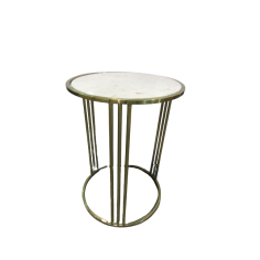 Table Stainless Steel Marble Top With Gold Finishing Based Coffee Table Supplier