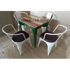 Tolix Table And Arm chair with cushion set Exporter